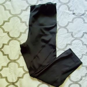 Black leggings with mesh inserts